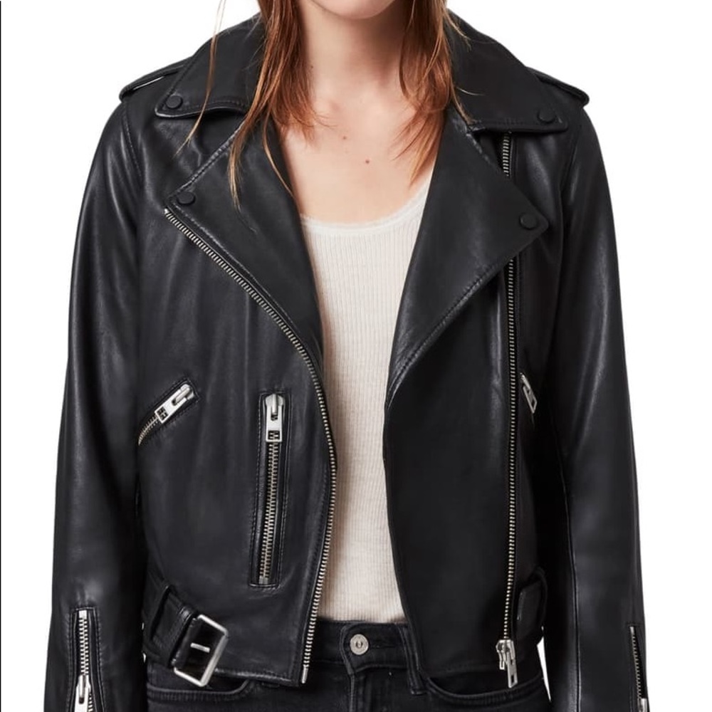All Saints Balfern Leather Jacket size 6